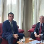 Kryetari i Akademisë së Shkencave, akad. Skënder Gjinushi pret në një vizitë zyrtare…